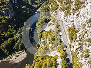 Vista aerea da più vicino Balcanico montagne 