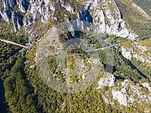 Vista aerea da più vicino Balcanico montagne 