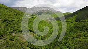 Aerial view of Iskar River Gorge near village of Ochindol, Vratsa region, Bulgaria