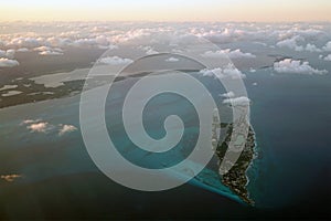 Aerial view of Isla Mujeres, Cancun, Quintana Roo, Mexico