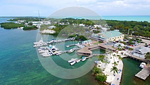 Aerial view of Islamorada, Florida Keys