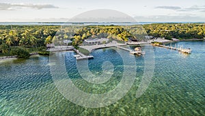Aerial view of Islamorada, Florida Keys