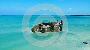 Aerial view, The island, front of Pongwe, Zanzibar