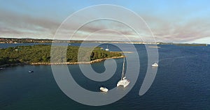 Aerial view Island of Galesnjak, Lover's Island, Croatia