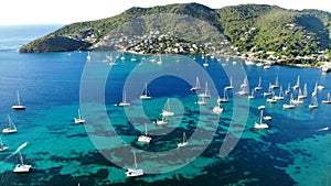 Aerial view, Islands of the Grendines, Bequia