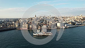Aerial View Istanbul Ferry