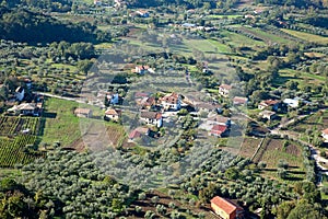 Aerial view of an Italian rural landscape