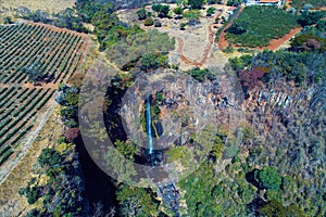 Aerial view of waterfull in Cassia dos Coqueiros city, SÃÂ£o Paulo, Brazil photo