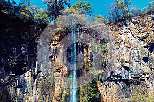 Aerial view of waterfull in Cassia dos Coqueiros city, SÃÂ£o Paulo, Brazil photo