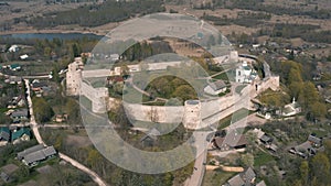Aerial view of Izborsk fortress