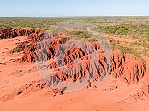 Aerial view of James Price Point, Broome, Kimberley region in Australia