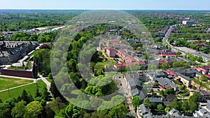 Aerial view of Jasna Gora beautiful Czestochowa in Poland-