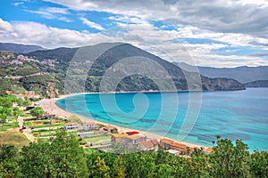 Aerial view of Jaz Beach, Montenegro