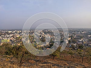 Aerial view of Jejuri Town, Maharastra