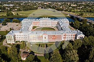 Aerial view of Jelgava castle, Latvia photo