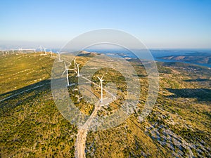 Aerial view of Jelinak windmill farm.