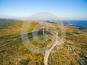 Aerial view of Jelinak windmill farm.