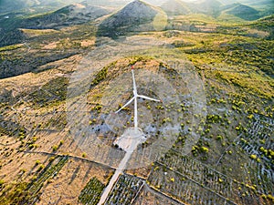 Aerial view of Jelinak windmill farm.