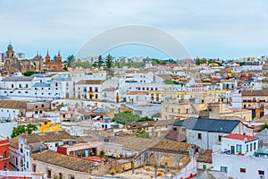 Aerial view of Jerez de la Frontera town in Spain