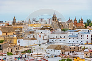 Aerial view of Jerez de la Frontera town in Spain photo