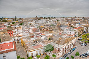 Aerial view of Jerez de la Frontera town in Spain photo