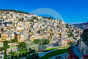 Aerial view of Jerusalem from the city of David, Israel