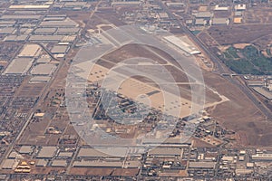 Aerial view of JFTB Los Alamitos in between Los Angeles and Long Beach