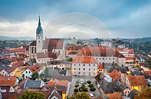 Aerial view of  Jindrichuv Hradec, Czechia