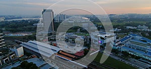 Aerial view of Jurong East MRT interchange