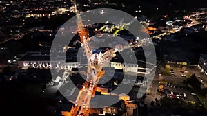 Aerial view of the Justice Walsh, High and Port Road in Letterkenny, County Donegal, Ireland