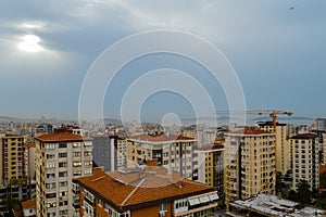 Aerial view of Kadikoy district of Istanbul city