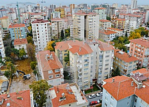 Aerial view of Kadikoy district of Istanbul city