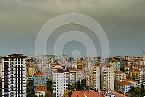 Aerial view of Kadikoy district of Istanbul city