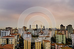 Aerial view of Kadikoy district of Istanbul city