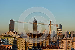 Aerial view of Kadikoy district of Istanbul city