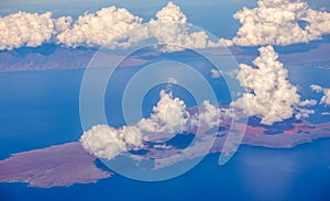 Aerial view of Kahoolawe Island, Hawaii