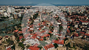 aerial view of Kaleici old town of Antalya, turkey roof