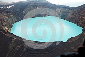 Aerial view of Kamchatka Peninsula volcano