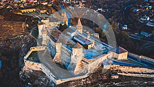 Aerial view of Kamianets Podilskyi fort