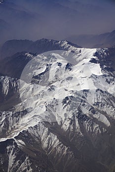 Aerial view of Karakoram mountains of Sinkiang, China photo