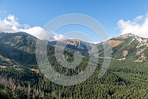 Aerial view from Kasprowy Wierch, Zakopane, National Park, Poland