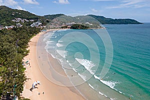 Aerial view of Kata Beach in Phuket, Thailand