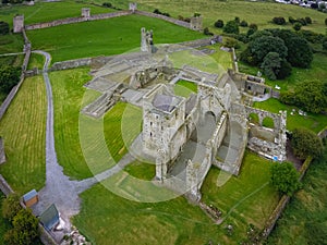 Aerial view. Kells Priory. county Kilkenny. Ireland photo