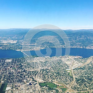 Aerial view of Kelowna BC