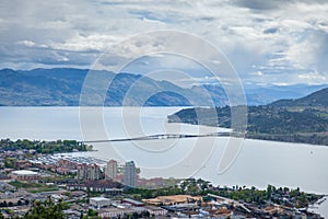 Aerial view of Kelowna from Knox Mountain Park, British Columbia