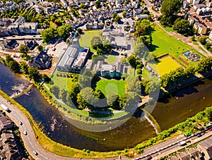 Aerial view of Kendal in Lake District, a region and national park in Cumbria in northwest England photo