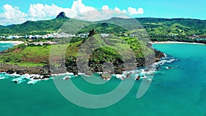 Aerial view of Kenting National Park Mountain and Beach , Taiwan