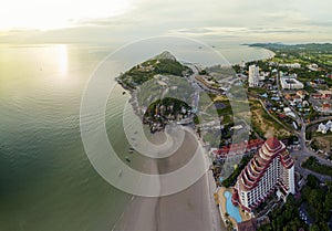 Aerial view of khao takieb hua hin thailand