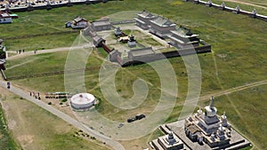 Aerial view of Kharkhorin Erdene Zuu Monastery