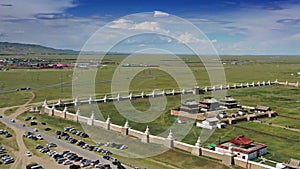 Aerial view of Kharkhorin Erdene Zuu Monastery